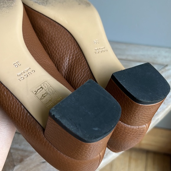 Gucci pebbled leather Heels Pumps size 39 great condition no flaws - Picture 7 of 9